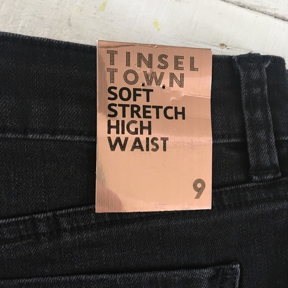 Tinseltown Gold Stripe Black Skinny Jeans - Picture 7 of 9